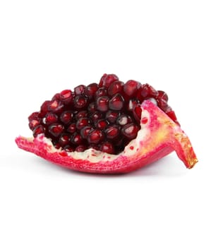 pomegranate on the white background