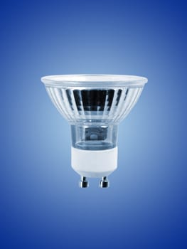 light bulb on the blue surface