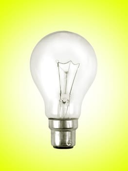 light bulb on the yellow surface