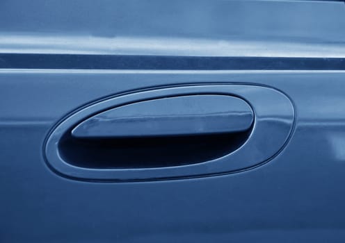 car door handle closeup