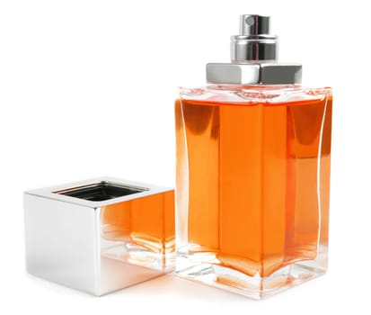 perfume bottle on white background