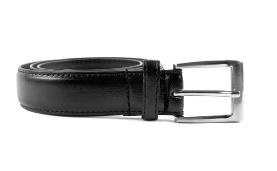 black male belt on white