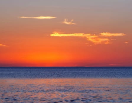 beautiful ocean sunset in Australia