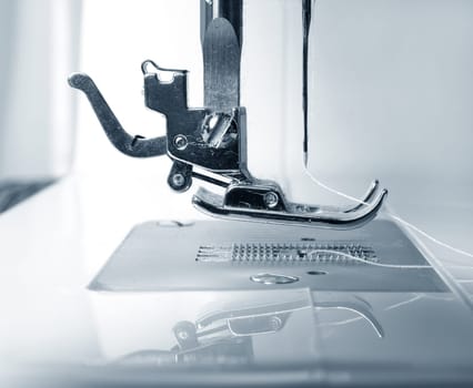 old working sewing machine closeup