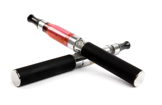 big electronic cigarettes isolated on white