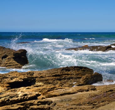 Beautiful Australian coast closeup in summer