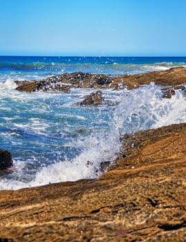 Beautiful Australian coast closeup in summer
