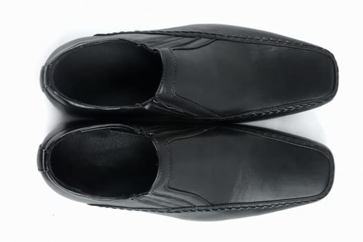male black elegant shoes on white
