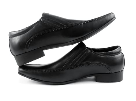 male black elegant shoes on white