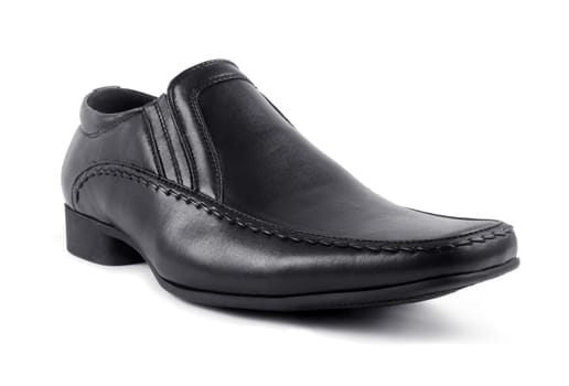 male black elegant shoe on white