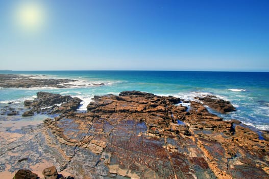 Beautiful Australian coast closeup in summer