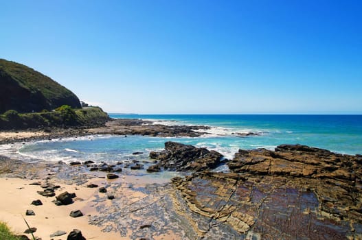 Beautiful Australian coast closeup in summer