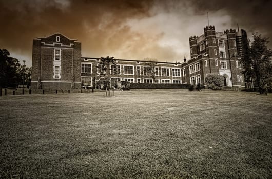 antique high school in Melbourne Australia.Hdr toned picture