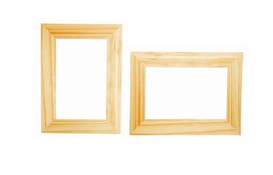 two picture frames islolated over white