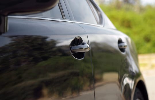 modern car detail closeup. shallow DOF