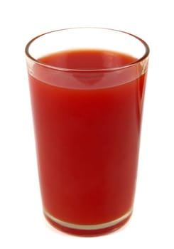 tomato juice closeup in glass