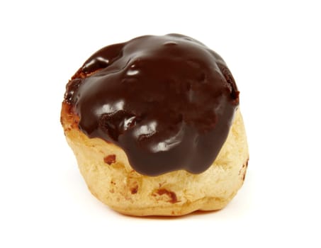 sweet tasty profiteroles with chocoate