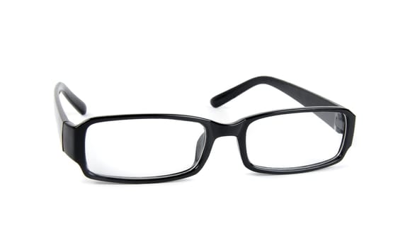 eye glasses closeup  over white