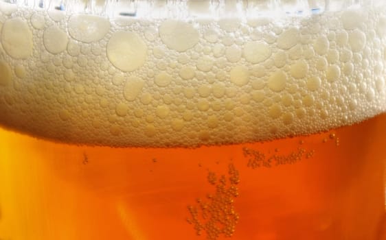 extreme closeup of the beer bubbles,shallow DOF