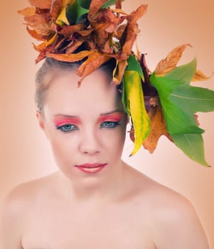autumn fashion portrait of woman