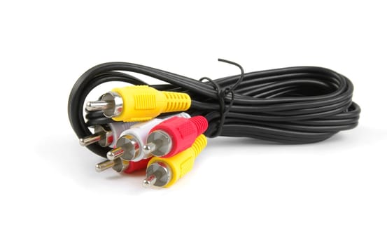 electronic tulip cables over white surface