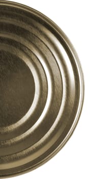 metal can closeup with copy space