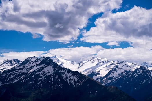 Mountains of European Alps at Hohe Tauern in Salzburg, Austria
