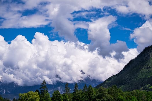 Mountains of European Alps at Hohe Tauern in Salzburg, Austria