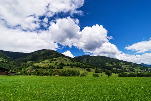 Mountains of European Alps at Hohe Tauern in Salzburg, Austria