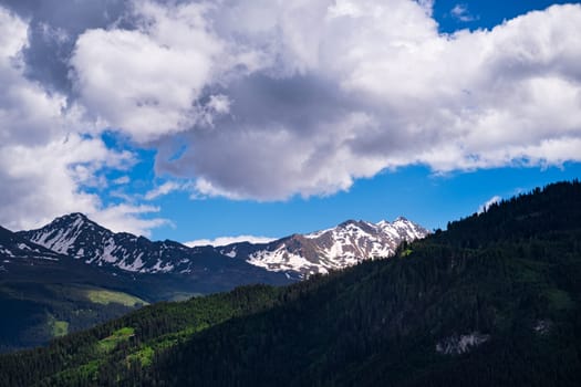 Mountains of European Alps at Hohe Tauern in Salzburg, Austria