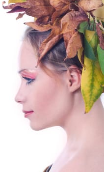 autumn fashion portrait of woman