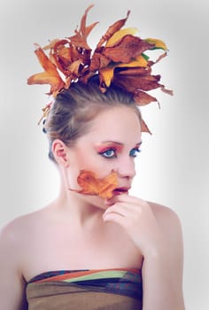 autumn fashion portrait of woman