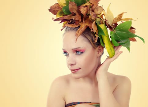 autumn fashion portrait of woman