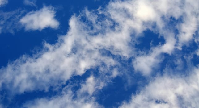 bright sky and clouds in summer