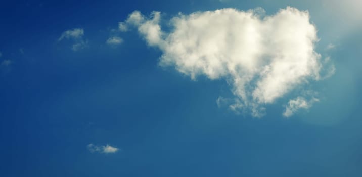bright sky and clouds in summer