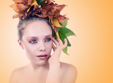 autumn fashion portrait of woman