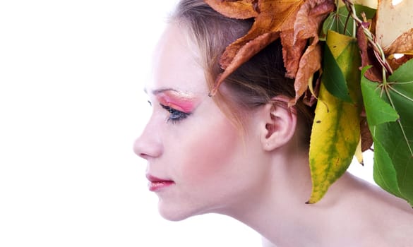 autumn fashion portrait of woman
