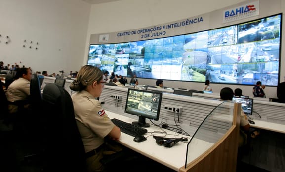 salvador, bahia - brazil - july 18, 2016: View of the Operations and Intelligence Center of the Bahia Public Security Secretariat, located in the Bahia Administrative Center - CAB - in the city of Salvador.