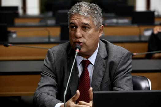 salvador, bahia - brazil - september 13, 2017: Rosembergue Pinto, state deputy, is seen during an event in the city of Salvador..
