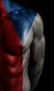 sporty body with Chech Republic flag