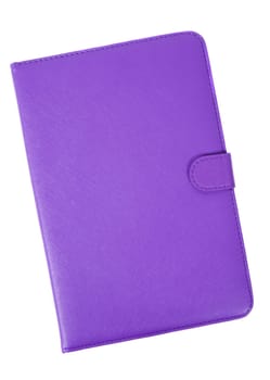 notebook or tablet cover over white