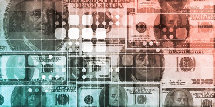 Background Image of US Currency as an Abstract