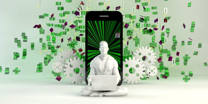 Successful Entrepreneur as a Creative Talent Business Concept