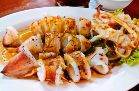 Squid, Grilled Squid asia bbq