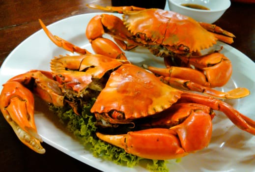 Cooked crab