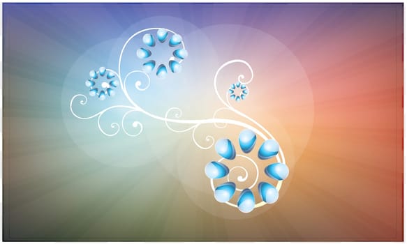 Speed of flowers in color background