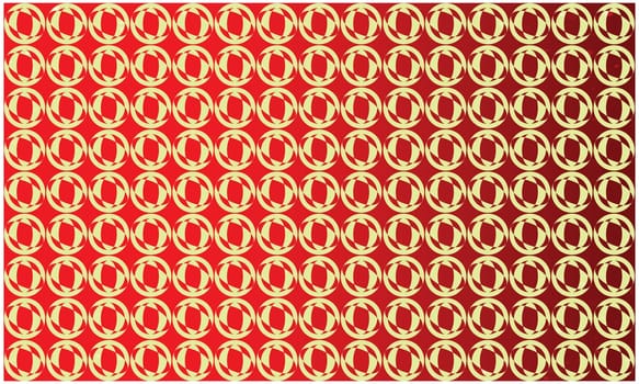 circles and ovals on abstract red background