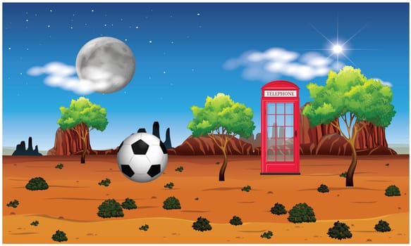 a desert view with advance technology