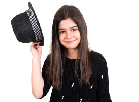 little pretty girl with the hat