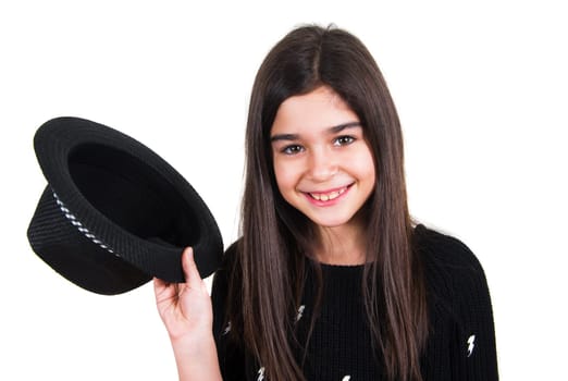 little pretty girl with the hat